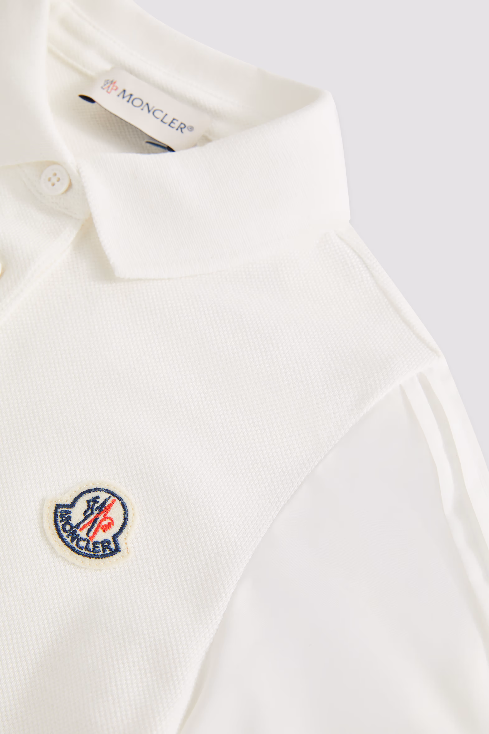 Cotton Piquet Polo Shirt Girl White Moncler 4